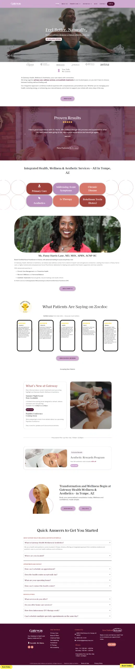 Website portfolio example created by Digital na America for Gateway HWA.