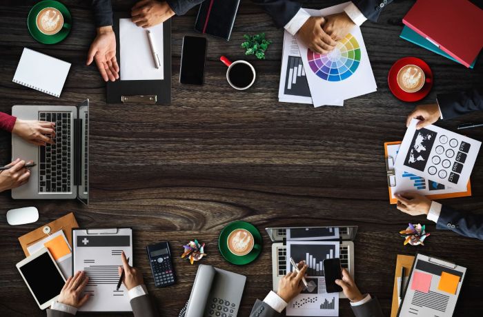 Digital marketing design workspace for small business branding and online growth.